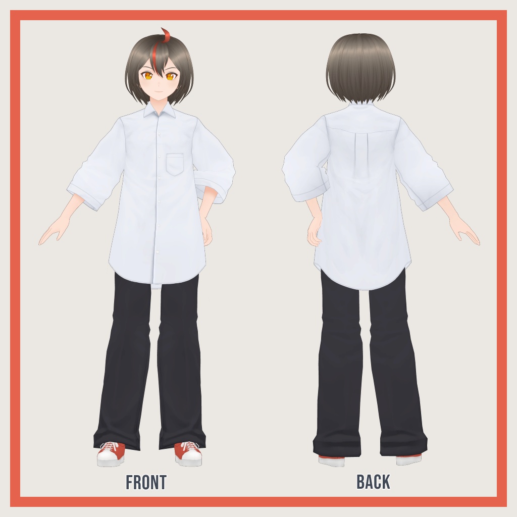 【VRoid】ぶかぶか学ランテクスチャ(サンプルあり)【男女兼用】