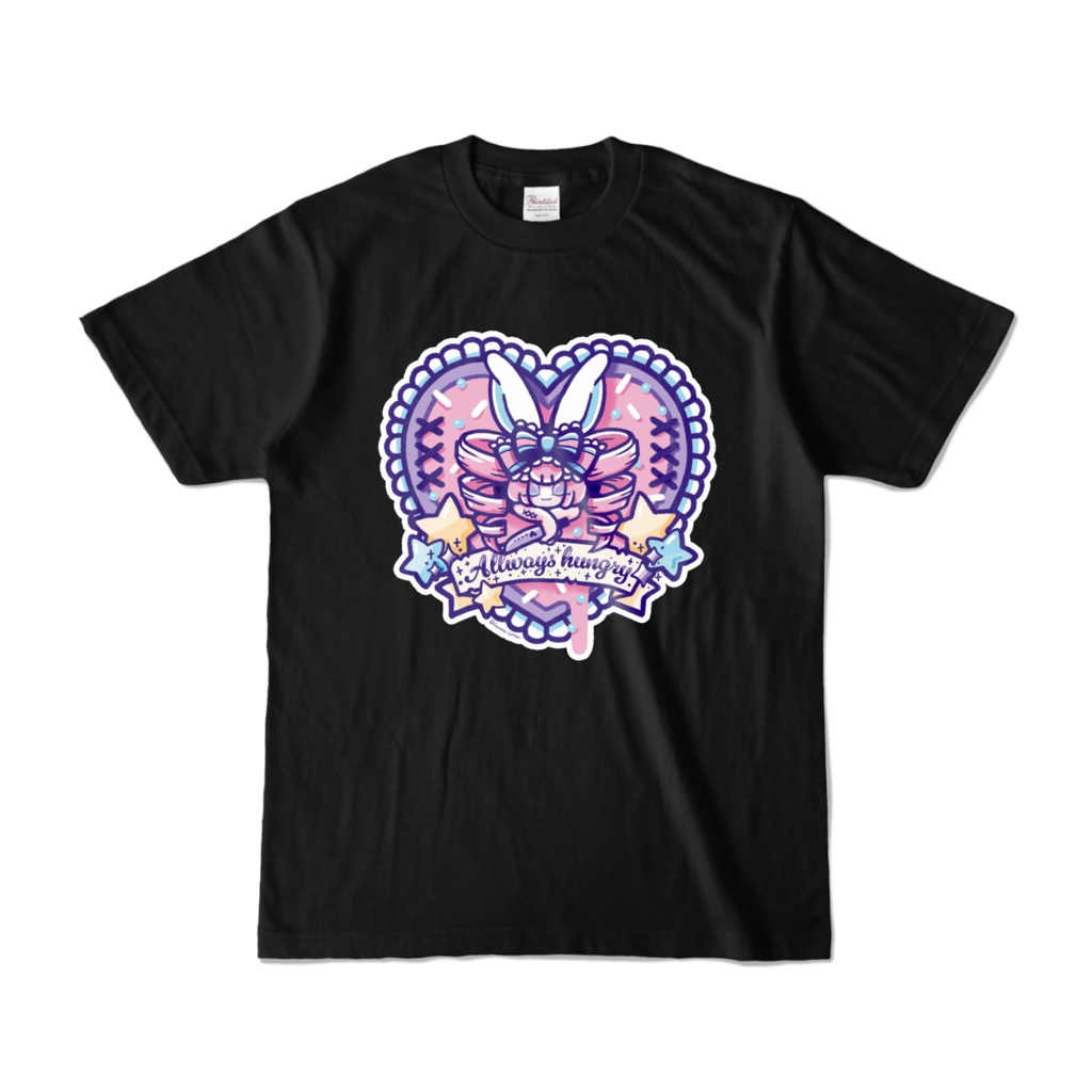 ラビちゃんは食べたいTシャツ【ブラック】