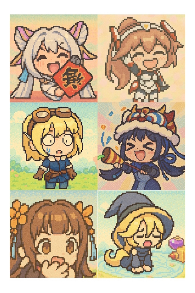 星の翼のちびキャラをAIでドット絵に変換（シュウウ）