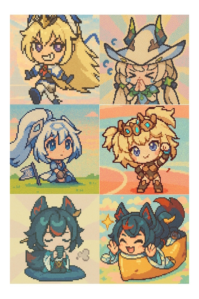 星の翼のちびキャラをAIでドット絵風に変換(グリフィン)