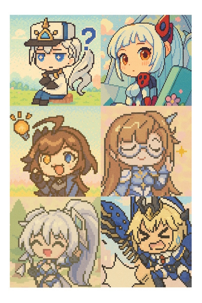 星の翼のちびキャラをAIでドット絵風に変換（シグナス）