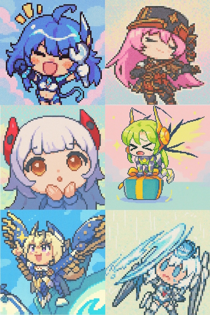 星の翼のちびキャラをAIでドット絵風に変換（ノーラ）