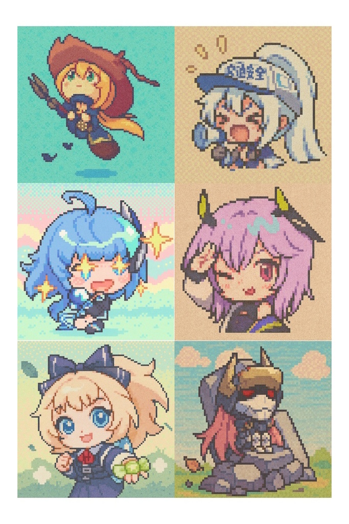 星の翼のちびキャラをAIでドット絵風に変換(フリード)