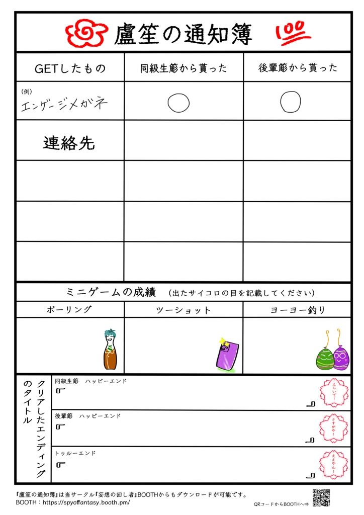 ロショウの通知簿
