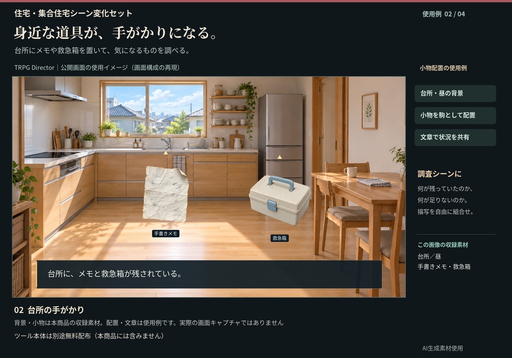 住宅・集合住宅シーン変化セット|いつもの家が不穏に変わる【94素材】