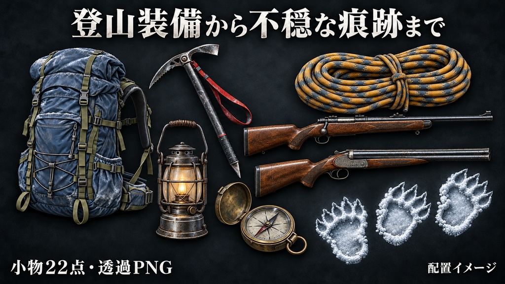 恐怖の登山セット TRPG用 山岳ホラー素材集 収録画像82点