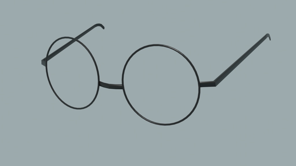 黒縁丸眼鏡(Sample)