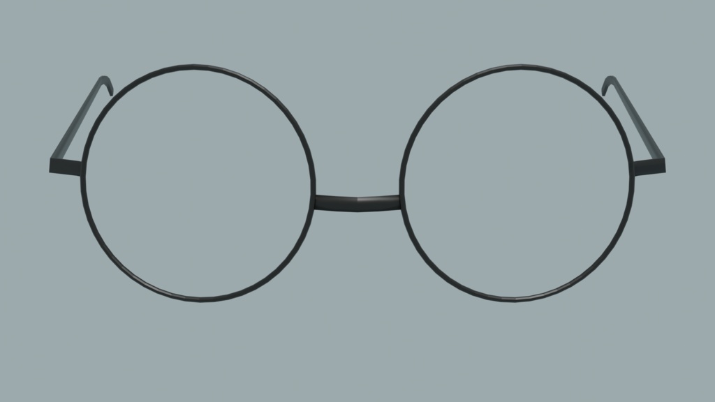 黒縁丸眼鏡(Sample)