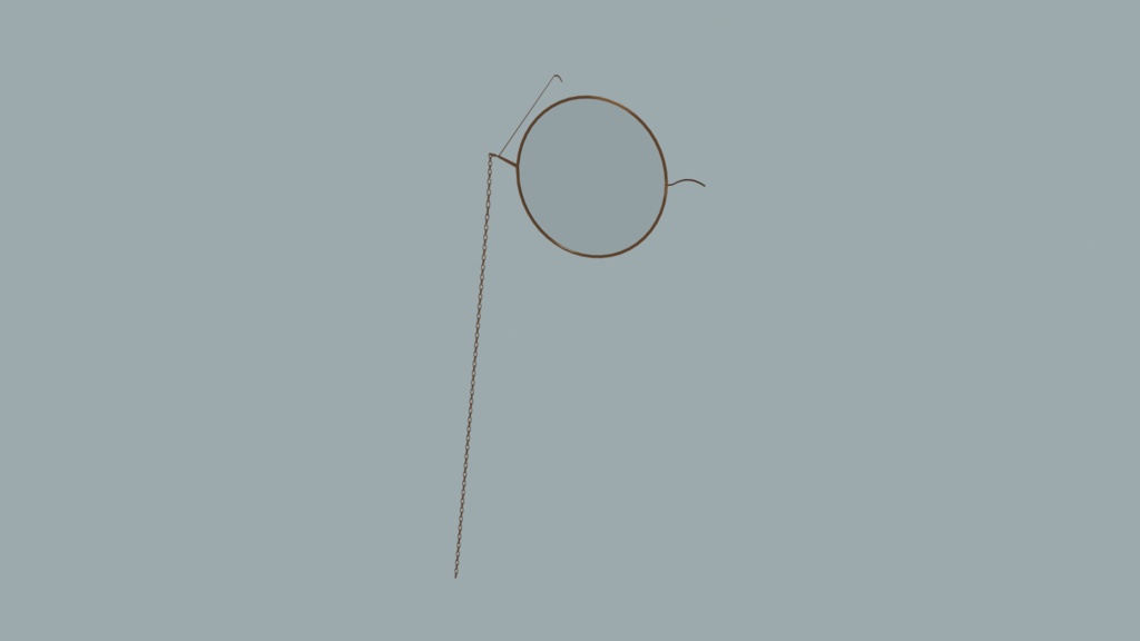 モノクル・眼鏡(赤縁丸眼鏡)セット