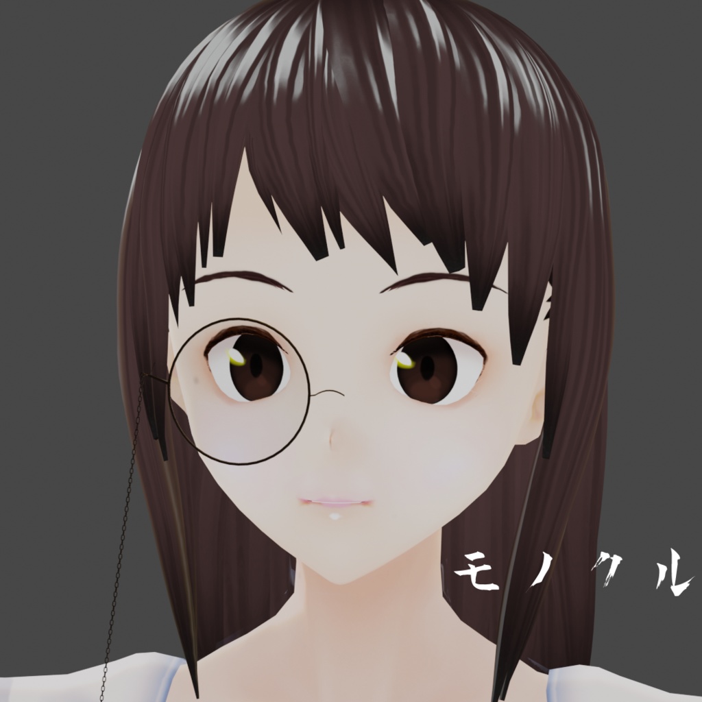 モノクル・眼鏡(赤縁丸眼鏡)セット