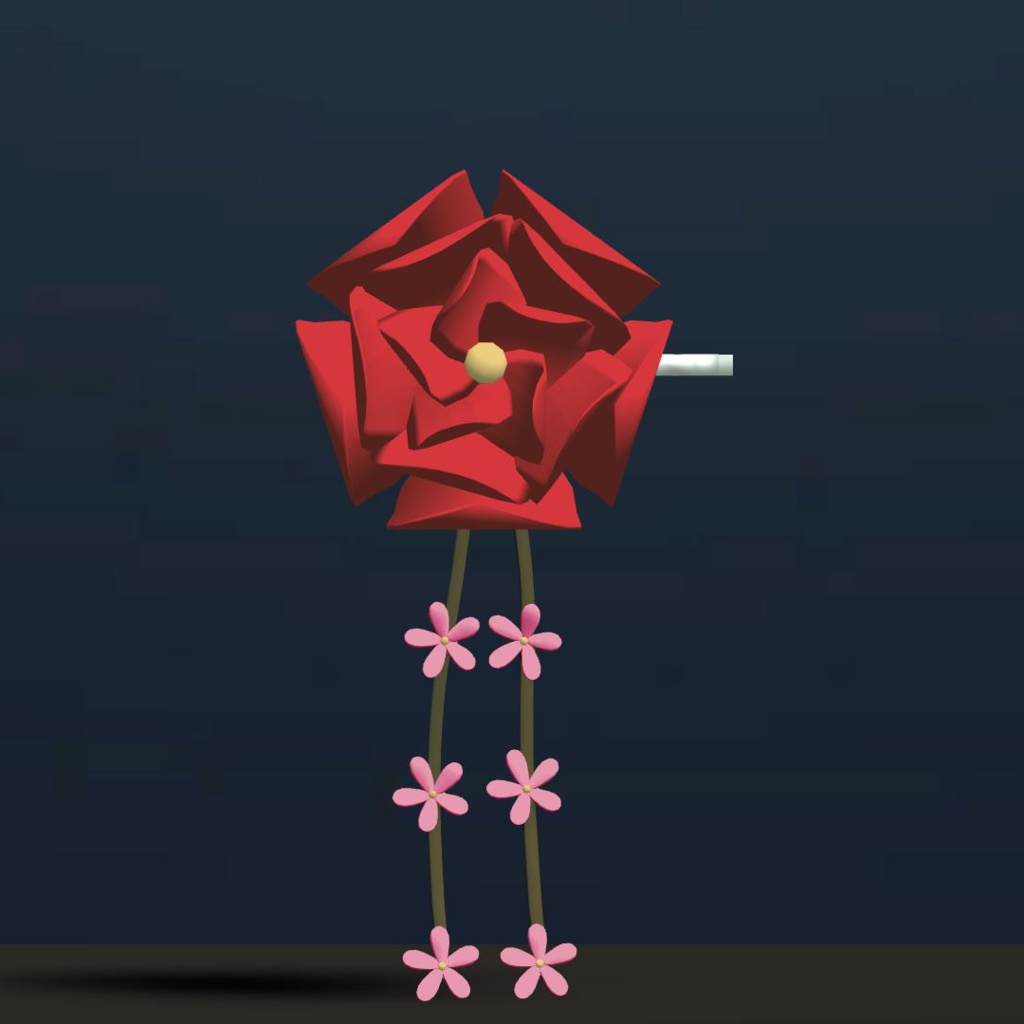 花の髪飾り(アクセサリー)/花のヘアピン(無料sample)