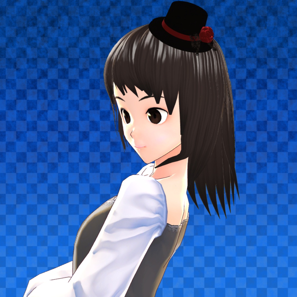 薔薇とリボンのミニハット