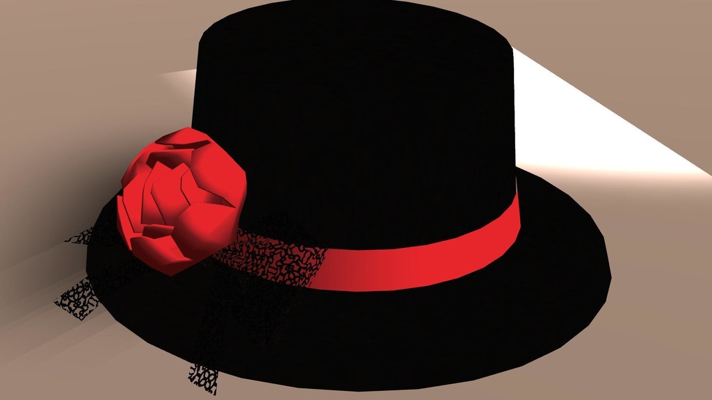 薔薇とリボンのミニハット