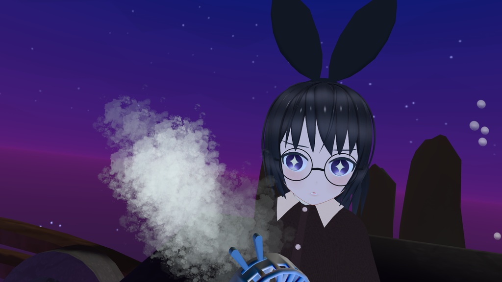 【うさ耳ハンディファン】ミスト付き