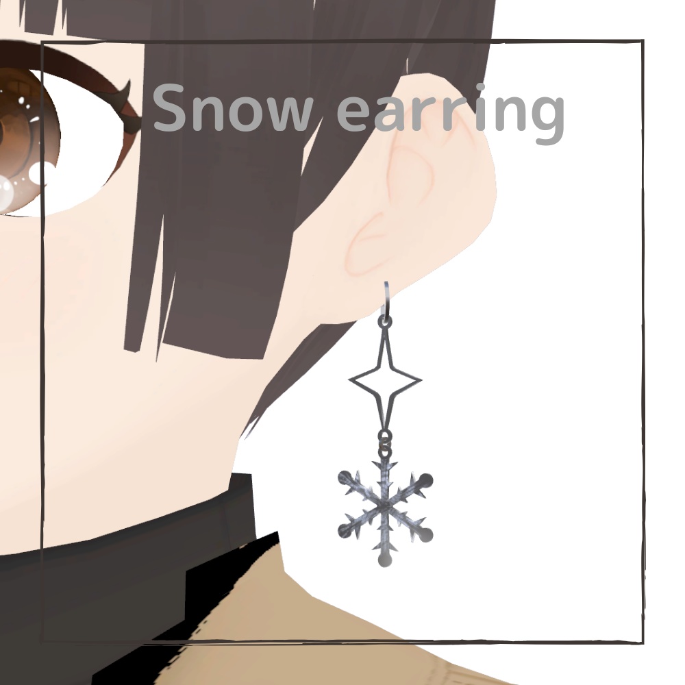 雪のイヤリング【Snow Earrings】
