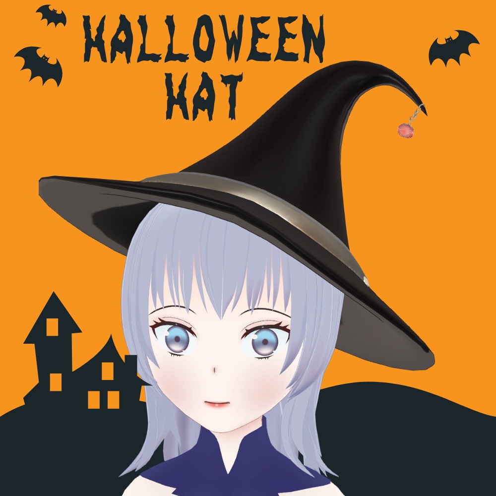 ハロウィンハット・イヤリング【Halloween hat ＆ Halloween earrings】