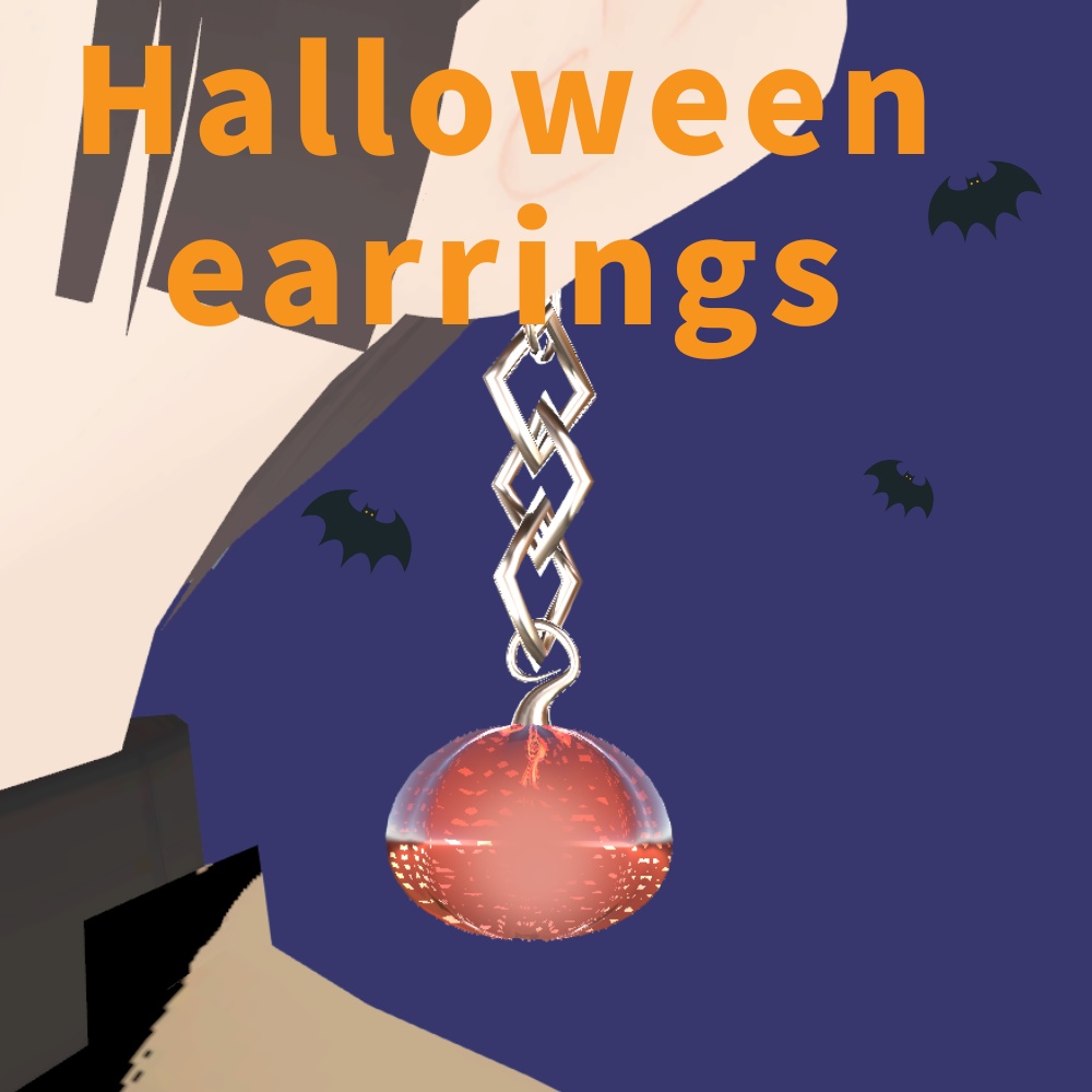 ハロウィンハット・イヤリング【Halloween hat & Halloween earrings】