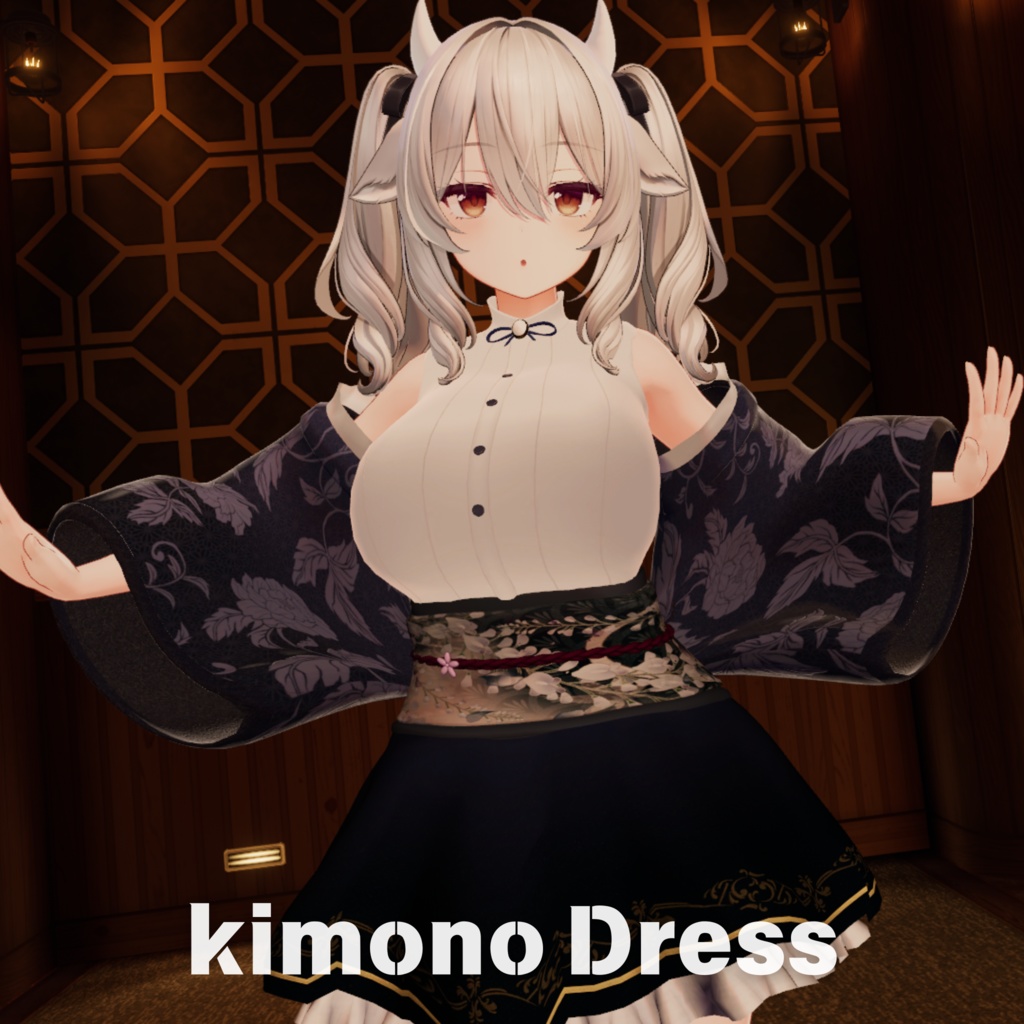 【5Avatar対応】着物ドレス『Kimono Dress』