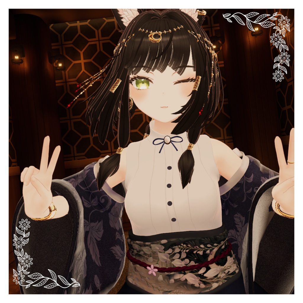 【5Avatar対応】着物ドレス『Kimono Dress』