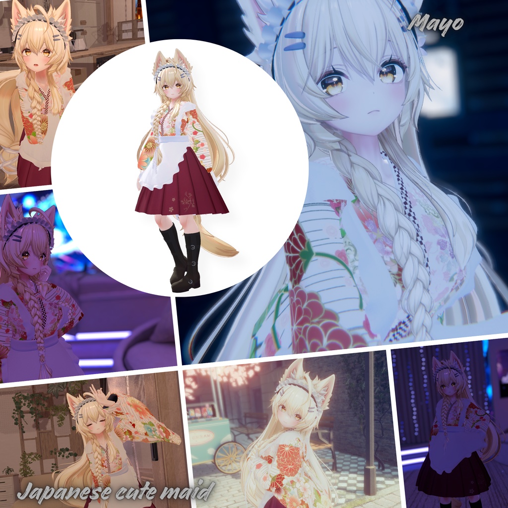 【28Avatar対応】Japanese cute maid『和風メイド』
