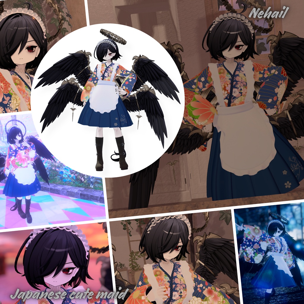 【20Avatar対応】Japanese cute maid『和風メイド』