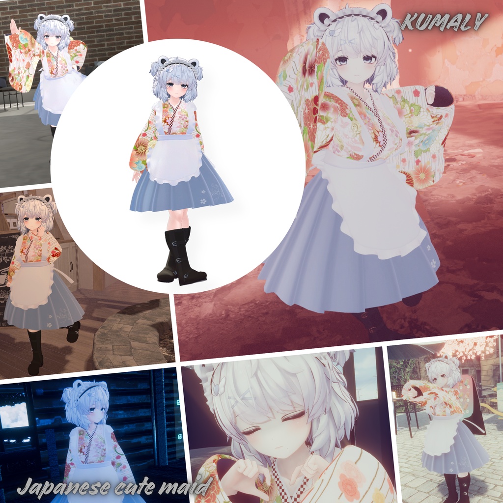 【22Avatar対応】Japanese cute maid『和風メイド』
