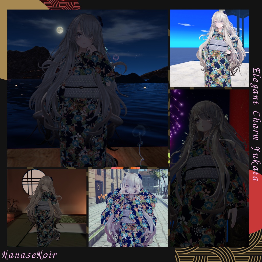 【20Avatar対応】Elegant Charm Yukata 『浴衣-和奏-』