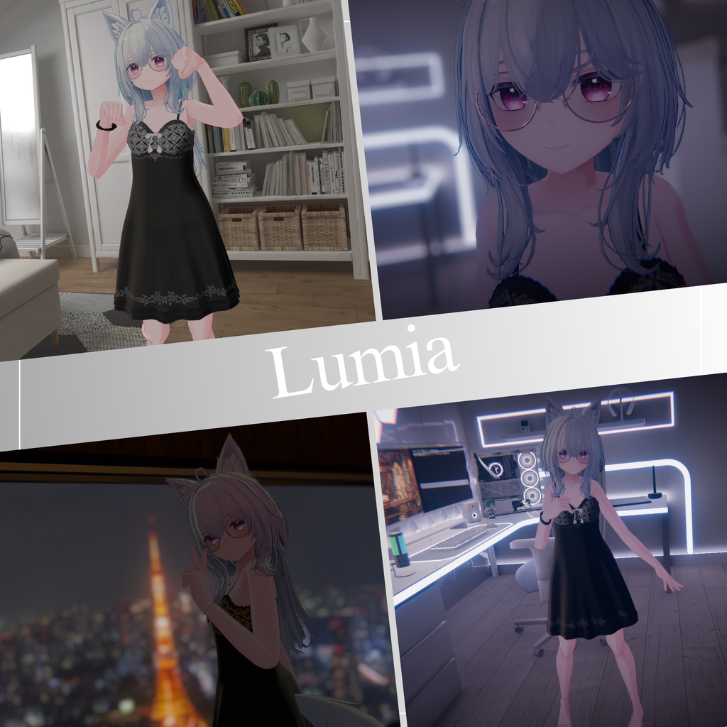 【12Avatar対応】Starlight Veil Negligee『星明かりのルームドレス』