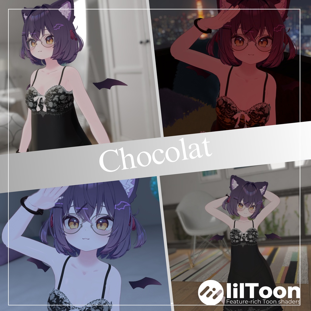 【12Avatar対応】Starlight Veil Negligee『星明かりのルームドレス』