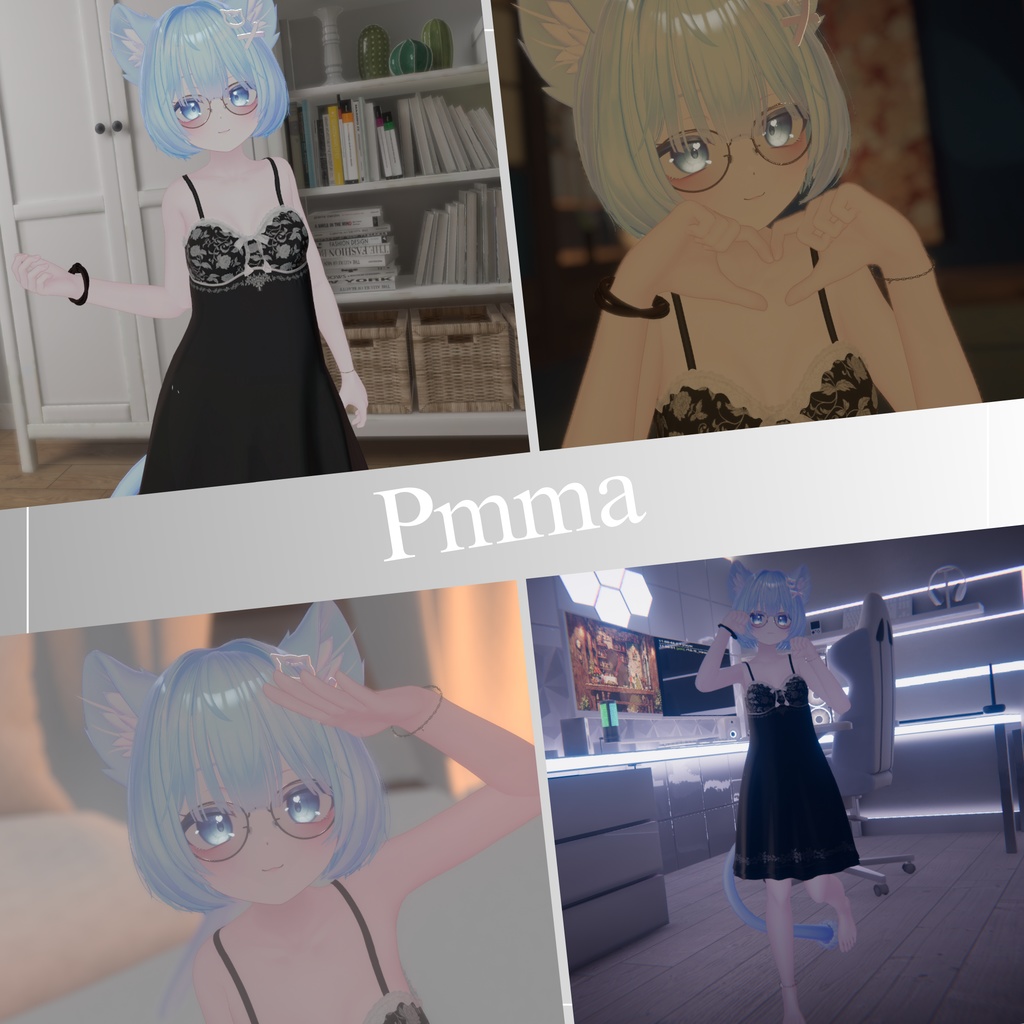 【12Avatar対応】Starlight Veil Negligee『星明かりのルームドレス』