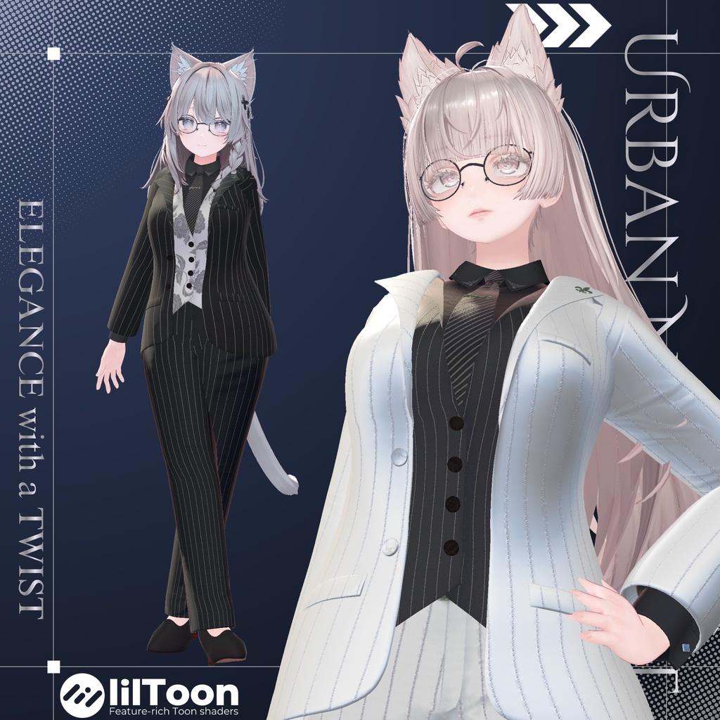 【複数Avatar対応】Urban Noir Suit『アーバン・ノアール』