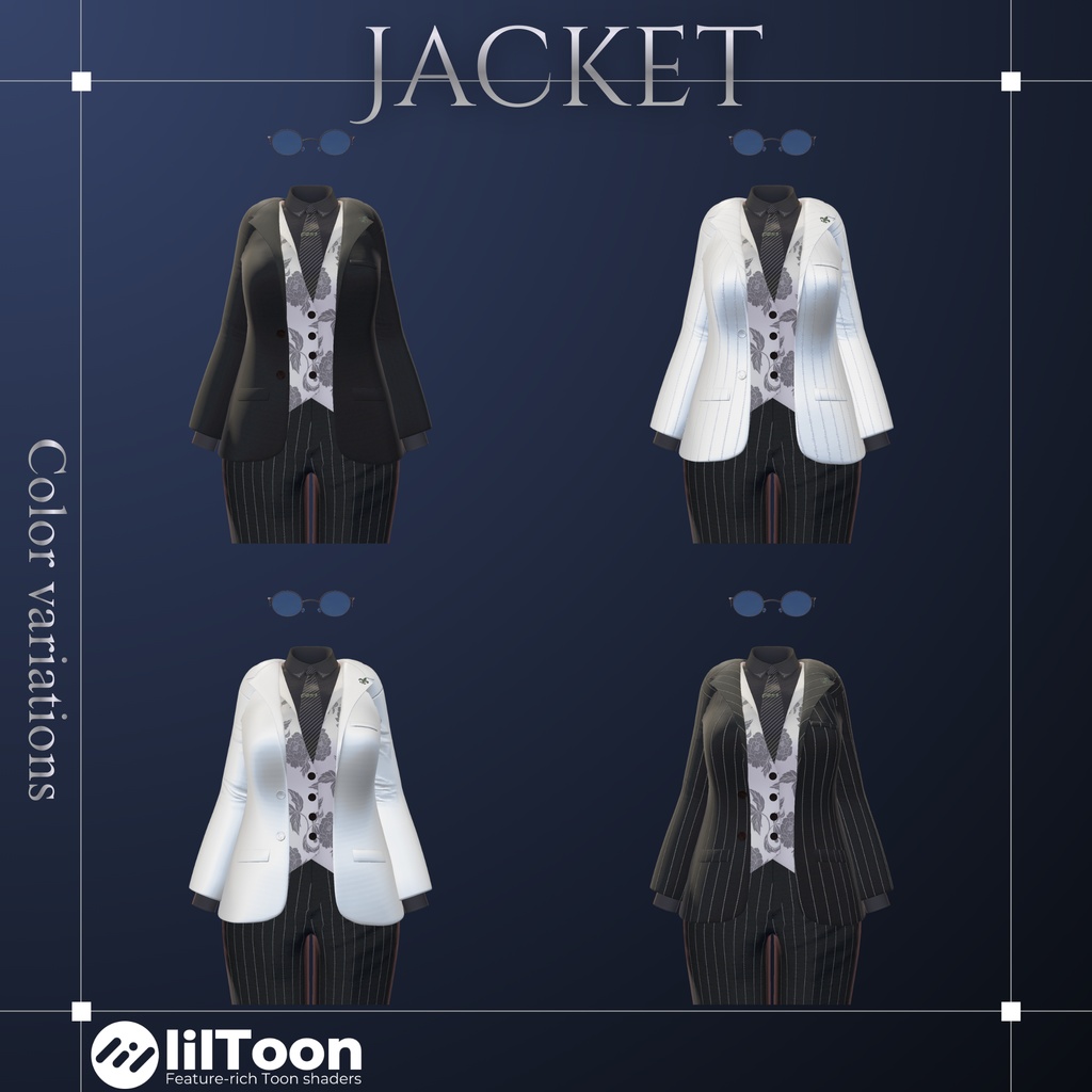 【複数Avatar対応】Urban Noir Suit『アーバン・ノアール』