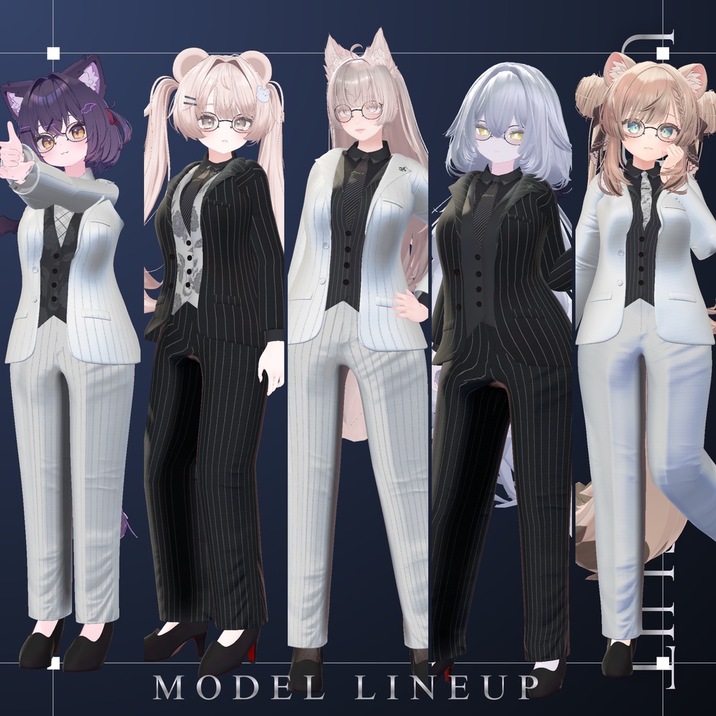 【複数Avatar対応】Urban Noir Suit『アーバン・ノアール』