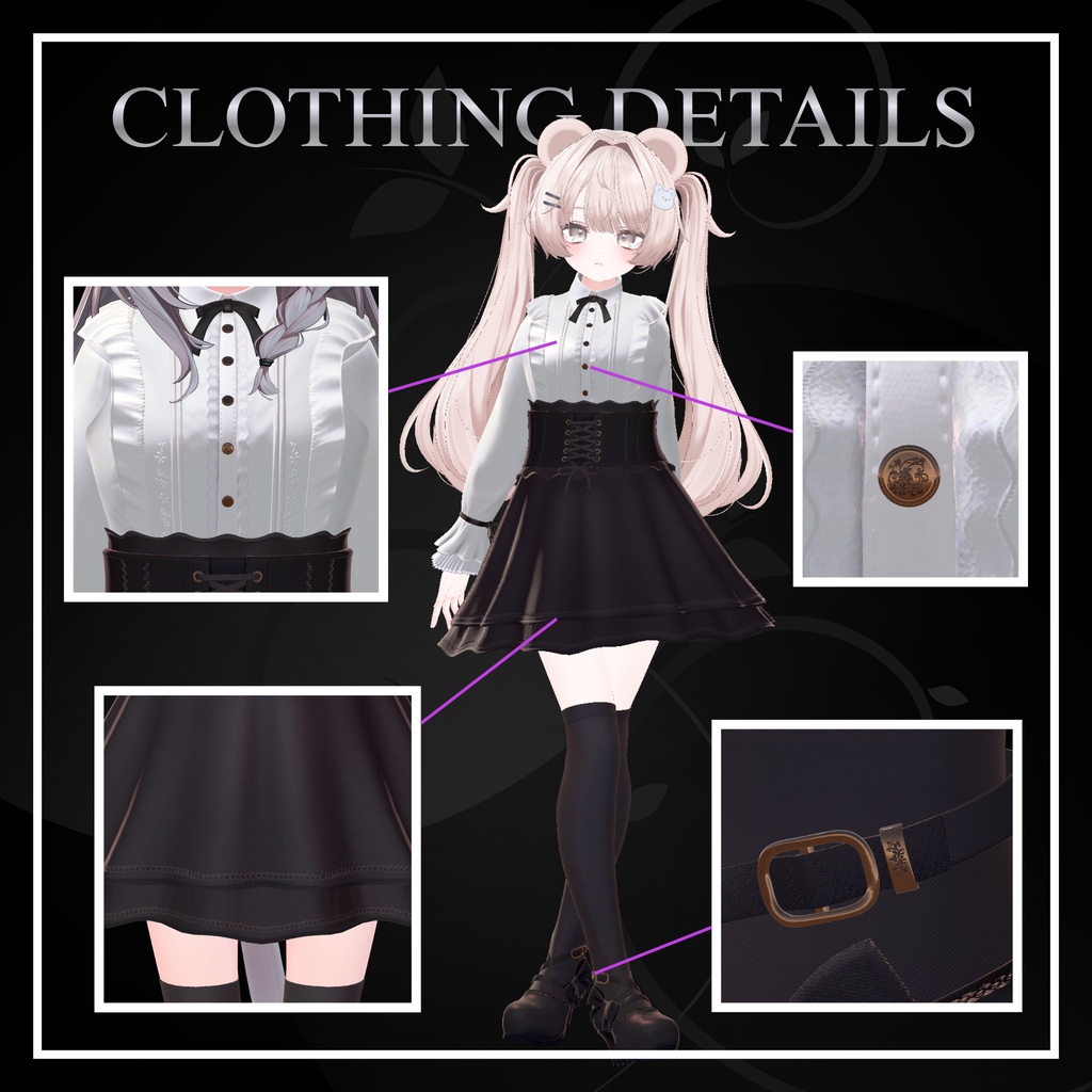 【20アバター対応】Classic Gothic Dress『ゴシック・ドレス』