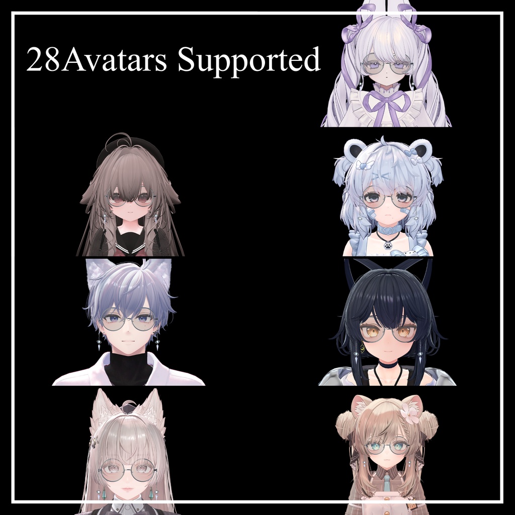 【28アバター対応】AstralGlasses/多機能ギミック付き眼鏡