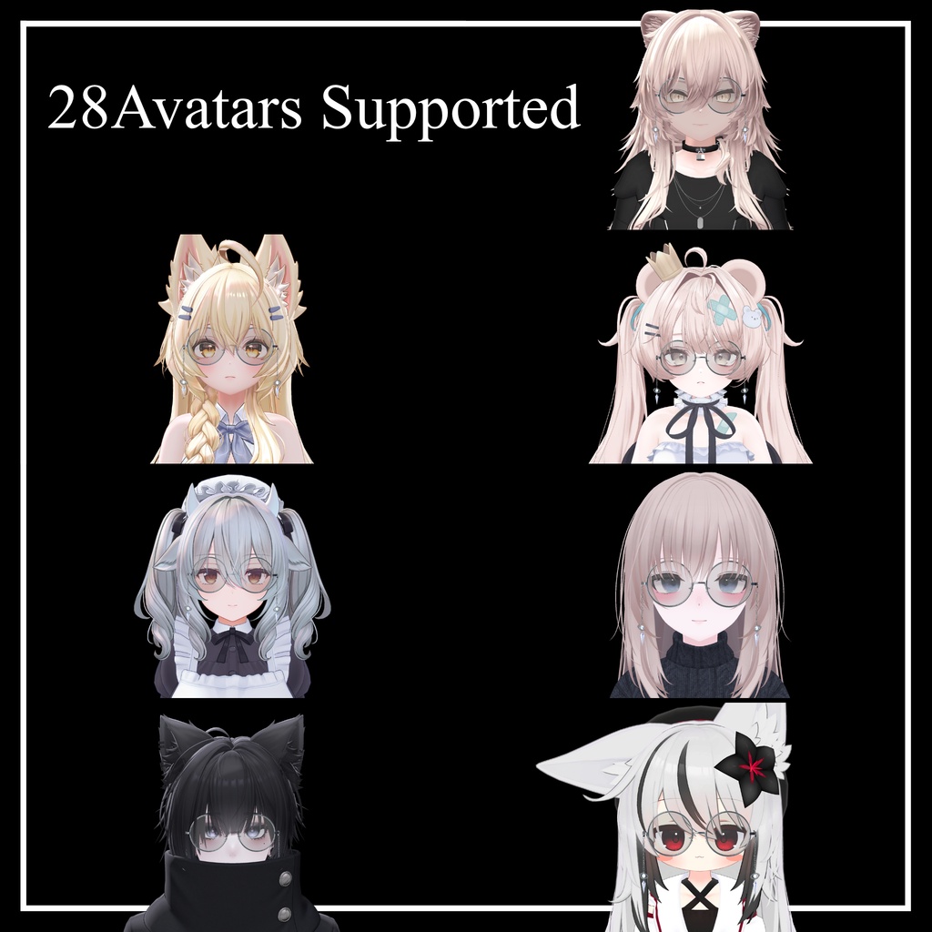【28アバター対応】AstralGlasses/多機能ギミック付き眼鏡