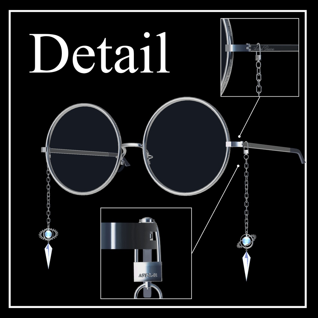 【28アバター対応】AstralGlasses/多機能ギミック付き眼鏡
