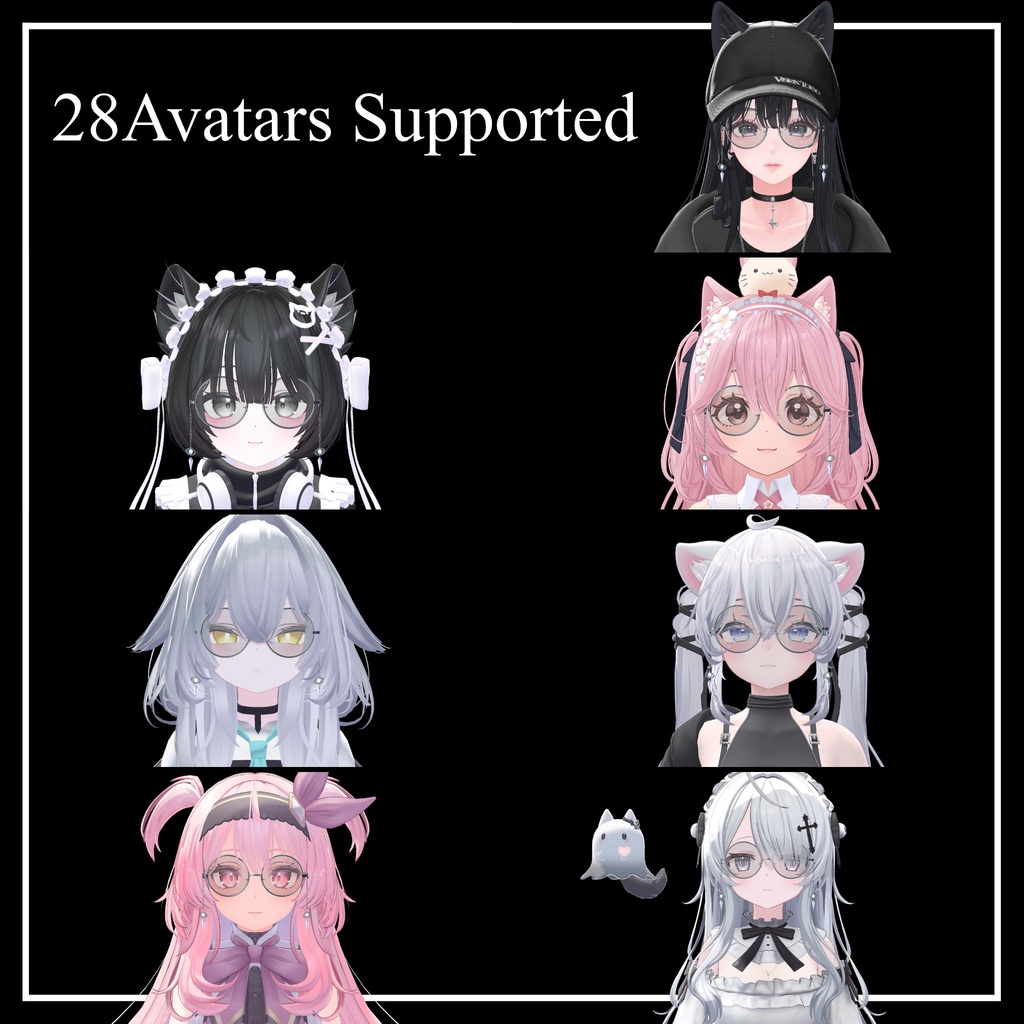【28アバター対応】AstralGlasses/多機能ギミック付き眼鏡