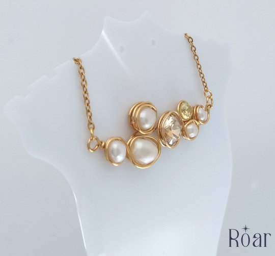 【選べる】バロックパールとスワロのネックレス