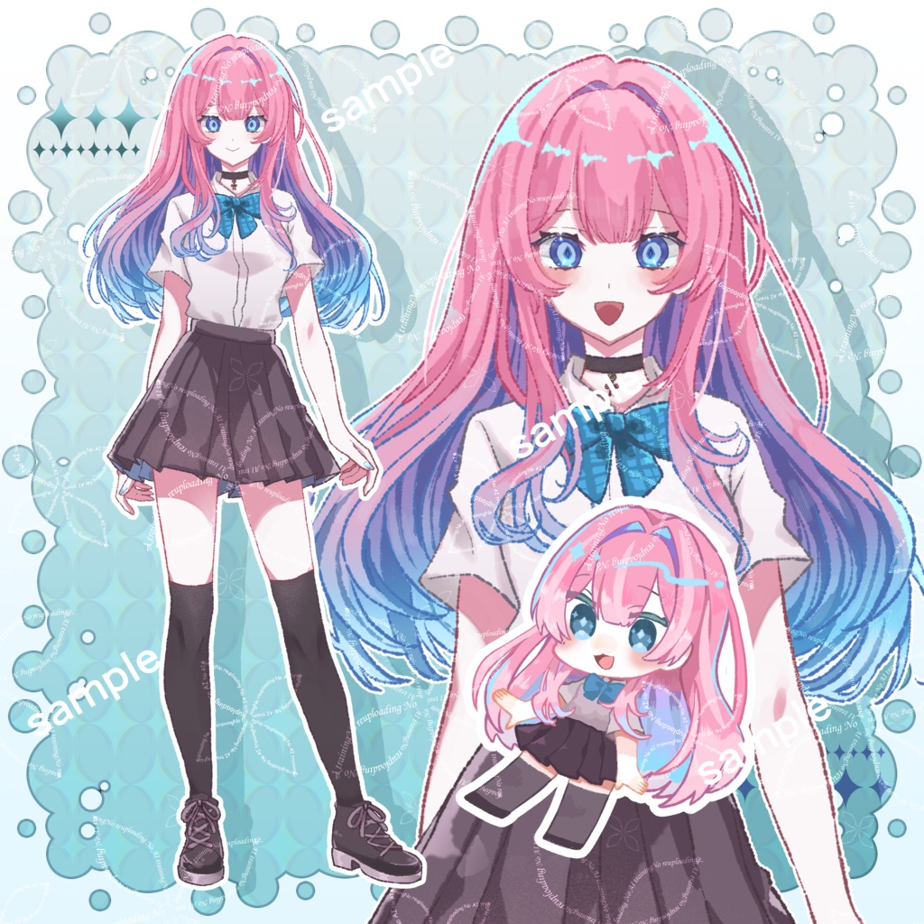 【表情差分13種】桃髪の女の子【デフォルメ3種】