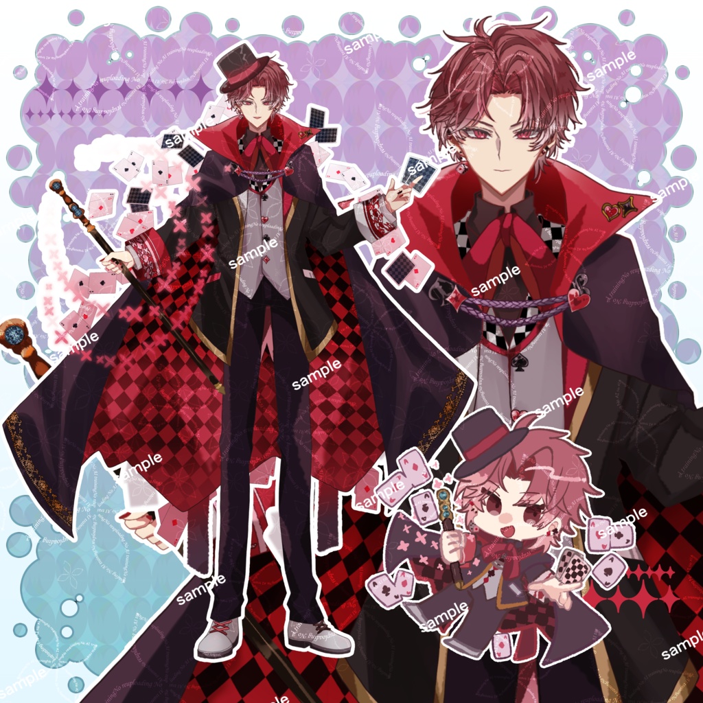 【差分13種+小物4種】赤髪のマジシャン【デフォルメ2種】