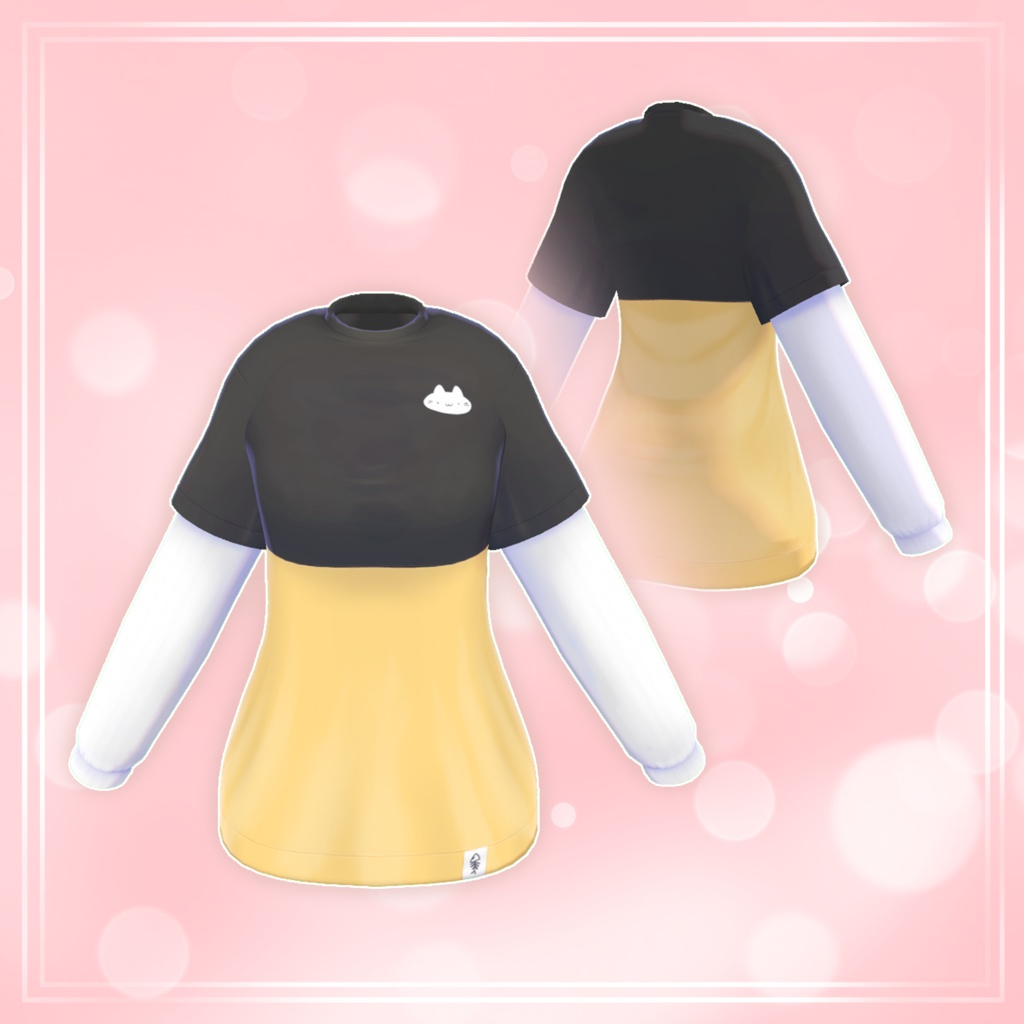 猫ツーピース長袖Tシャツ for Anon