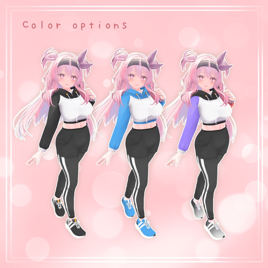 スポーティーな服, 猫ツーピース長袖Tシャツ& ハムスターパーカー for Selestia (セレスティア)