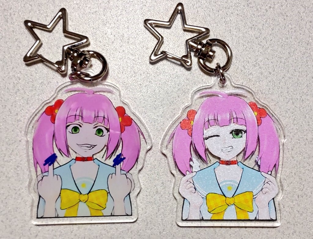 c102 Vtuber 夢之ナカ両面アクリルキーホルダー