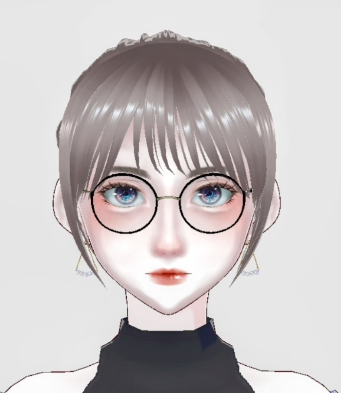 【3D髪】韓国前髪3種×後毛ポニテ【VRoid Studio正式版】