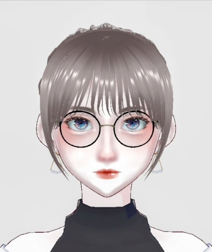 【3D髪】韓国前髪3種×後毛ポニテ【VRoid Studio正式版】