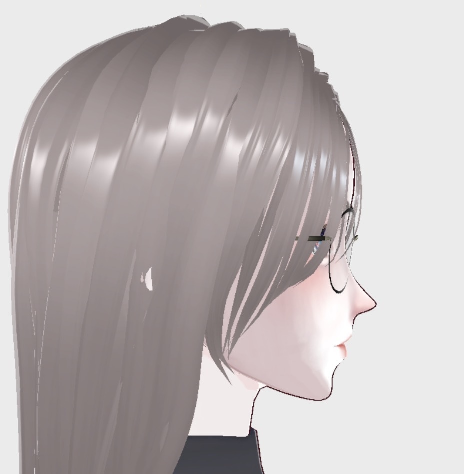 【3D髪】韓国前髪3種×後毛ポニテ【VRoid Studio正式版】