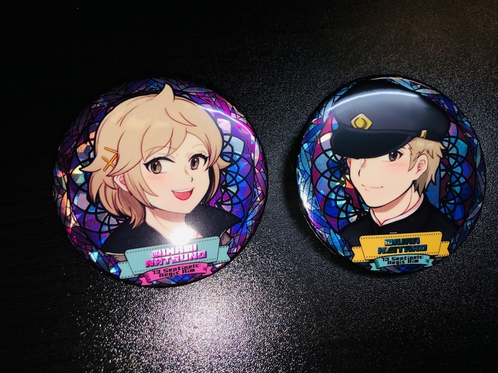 花窓ホロ缶バッジセット