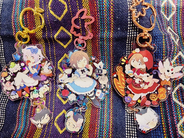 フレークアクリルキーホルダー