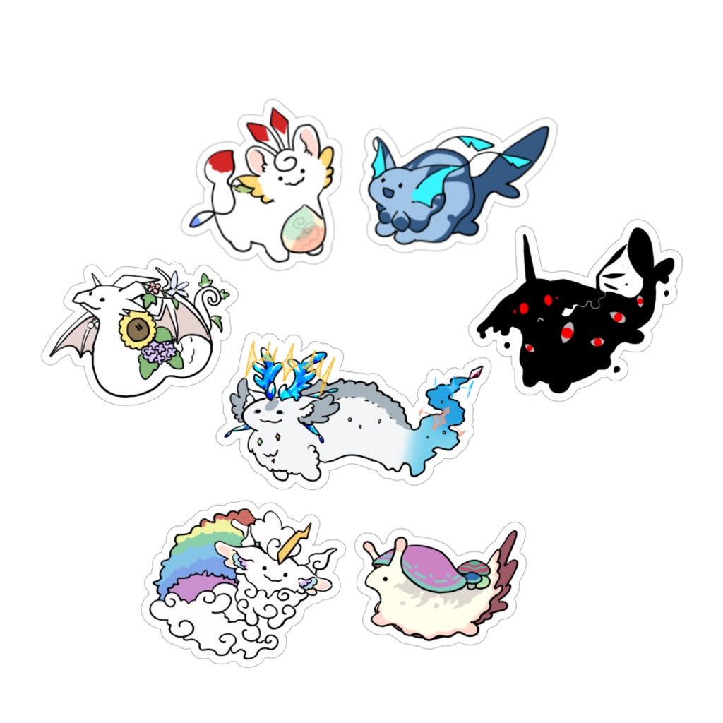 ゆるドラゴンフレークシール